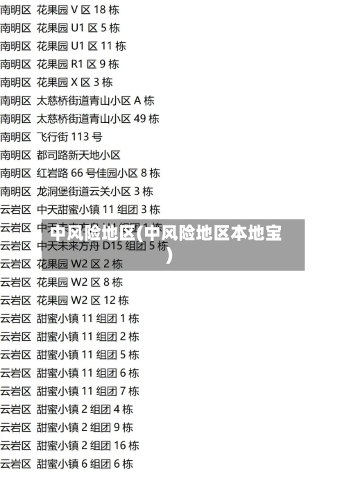 中风险地区(中风险地区本地宝)-第2张图片