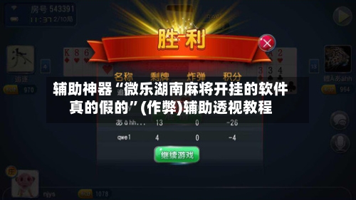 辅助神器“微乐湖南麻将开挂的软件真的假的”(作弊)辅助透视教程-第3张图片