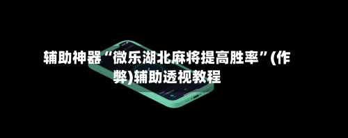 辅助神器“微乐湖北麻将提高胜率”(作弊)辅助透视教程-第3张图片