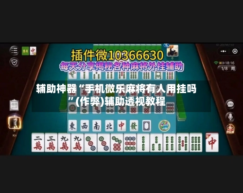 辅助神器“手机微乐麻将有人用挂吗”(作弊)辅助透视教程-第3张图片