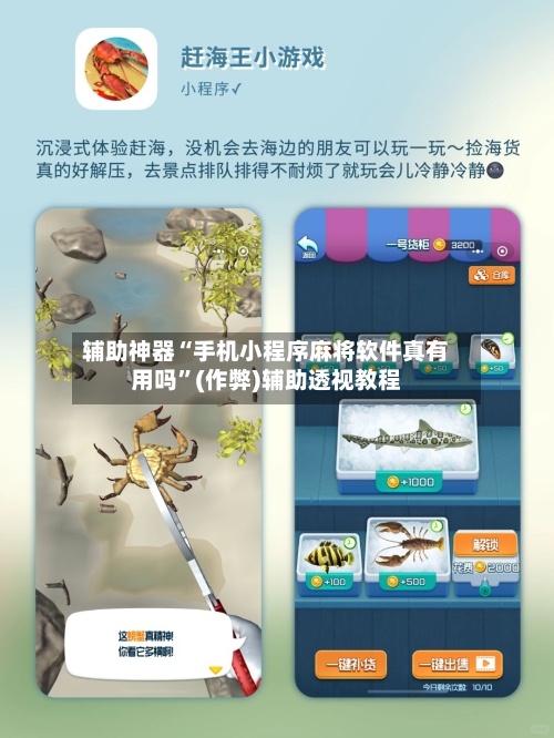 辅助神器“手机小程序麻将软件真有用吗”(作弊)辅助透视教程-第3张图片
