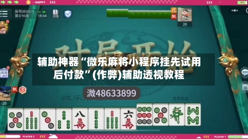 辅助神器“微乐麻将小程序挂先试用后付款	”(作弊)辅助透视教程-第2张图片