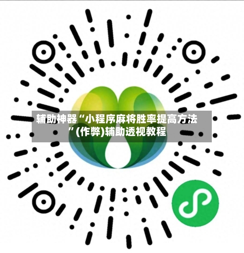 辅助神器“小程序麻将胜率提高方法”(作弊)辅助透视教程-第2张图片
