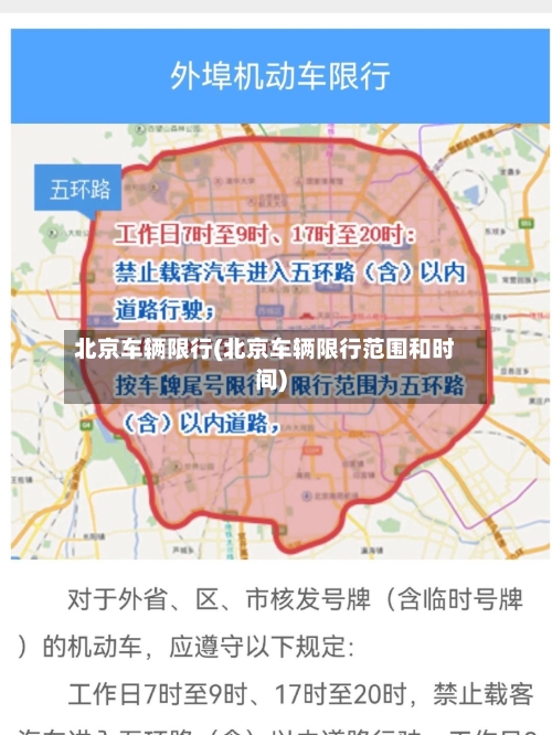 北京车辆限行(北京车辆限行范围和时间)-第2张图片