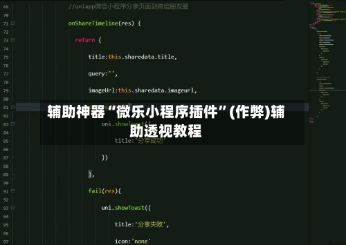 辅助神器“微乐小程序插件”(作弊)辅助透视教程-第3张图片