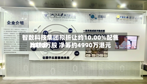 智数科技集团拟折让约10.00%配售比较多2830万股 净筹约4990万港元