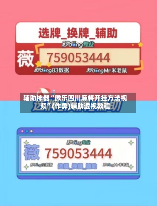辅助神器“微乐四川麻将开挂方法视频”(作弊)辅助透视教程-第3张图片