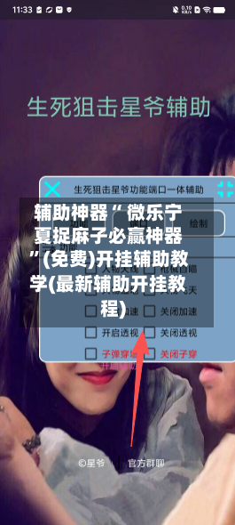 辅助神器“ 微乐宁夏捉麻子必赢神器”(免费)开挂辅助教学(最新辅助开挂教程)-第2张图片