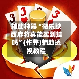 辅助神器“微乐陕西麻将真能买到挂吗”(作弊)辅助透视教程-第2张图片