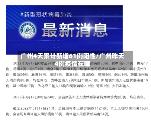 广州4天累计新增61例阳性/广州昨天4例疫情在哪-第3张图片