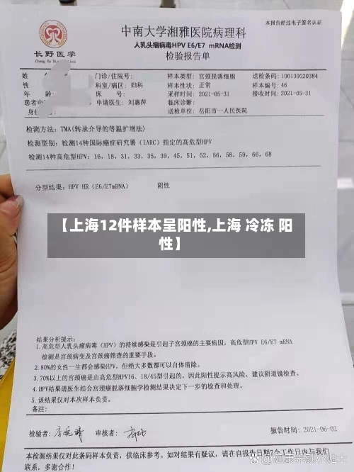 【上海12件样本呈阳性,上海 冷冻 阳性】-第2张图片
