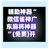 辅助神器“ 微信雀神广东麻将神器”(免费)开挂辅助教学(最新辅助开挂教程)-第2张图片