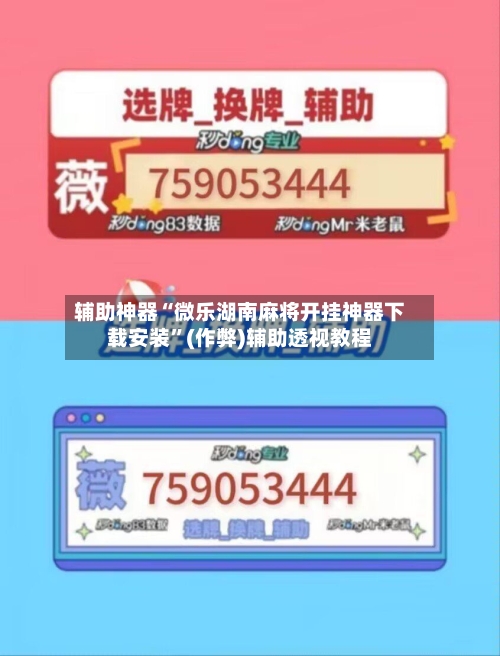 辅助神器“微乐湖南麻将开挂神器下载安装”(作弊)辅助透视教程