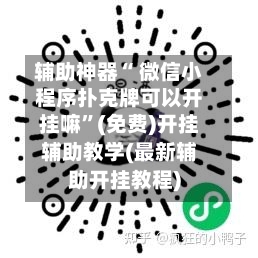 辅助神器“ 微信小程序扑克牌可以开挂嘛”(免费)开挂辅助教学(最新辅助开挂教程)-第2张图片