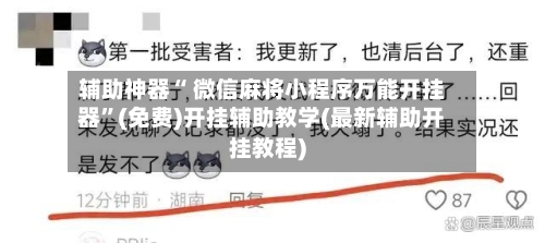 辅助神器“ 微信麻将小程序万能开挂器”(免费)开挂辅助教学(最新辅助开挂教程)-第2张图片