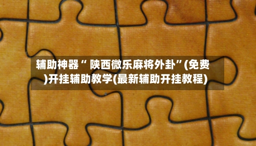 辅助神器“ 陕西微乐麻将外卦”(免费)开挂辅助教学(最新辅助开挂教程)-第2张图片