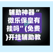 辅助神器“ 微乐保皇有挂吗”(免费)开挂辅助教学(最新辅助开挂教程)-第2张图片