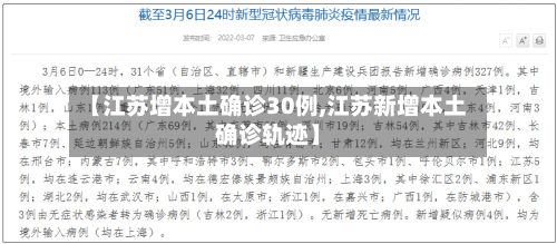 【江苏增本土确诊30例,江苏新增本土确诊轨迹】-第3张图片