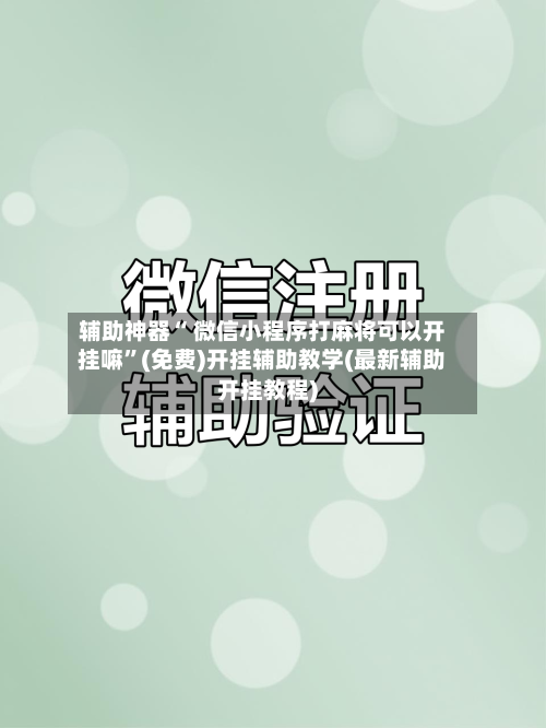 辅助神器“ 微信小程序打麻将可以开挂嘛”(免费)开挂辅助教学(最新辅助开挂教程)-第2张图片