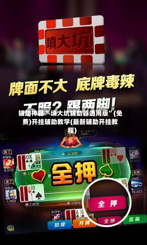 辅助神器“ 填大坑辅助器通用版”(免费)开挂辅助教学(最新辅助开挂教程)