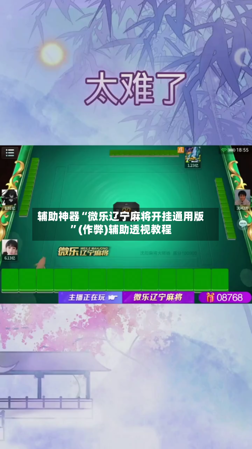 辅助神器“微乐辽宁麻将开挂通用版”(作弊)辅助透视教程-第2张图片