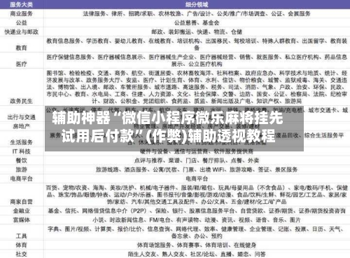 辅助神器“微信小程序微乐麻将挂先试用后付款	”(作弊)辅助透视教程-第2张图片