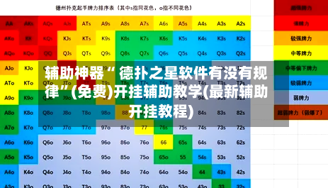 辅助神器“ 德扑之星软件有没有规律	”(免费)开挂辅助教学(最新辅助开挂教程)-第2张图片
