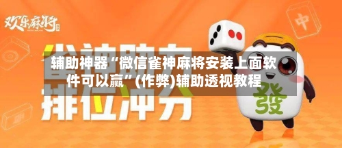 辅助神器“微信雀神麻将安装上面软件可以赢”(作弊)辅助透视教程-第2张图片