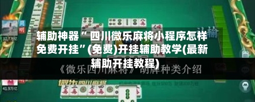 辅助神器“ 四川微乐麻将小程序怎样免费开挂	”(免费)开挂辅助教学(最新辅助开挂教程)-第3张图片