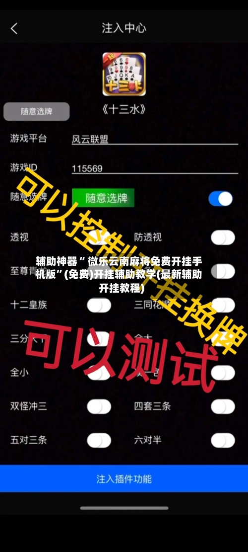 辅助神器“ 微乐云南麻将免费开挂手机版”(免费)开挂辅助教学(最新辅助开挂教程)