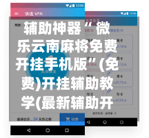 辅助神器“ 微乐云南麻将免费开挂手机版”(免费)开挂辅助教学(最新辅助开挂教程)-第3张图片