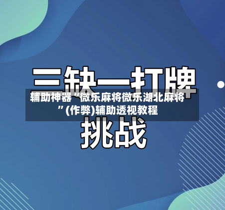 辅助神器“微乐麻将微乐湖北麻将”(作弊)辅助透视教程-第3张图片