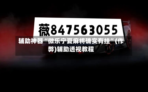 辅助神器“微乐宁夏麻将确实有挂”(作弊)辅助透视教程-第3张图片