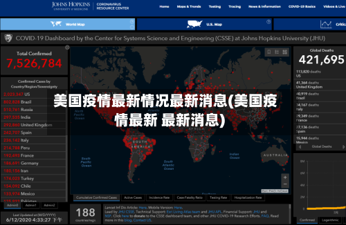 美国疫情最新情况最新消息(美国疫情最新 最新消息)