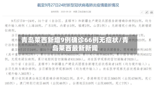 青岛莱西新增9例确诊66例无症状/青岛莱西最新新闻-第2张图片
