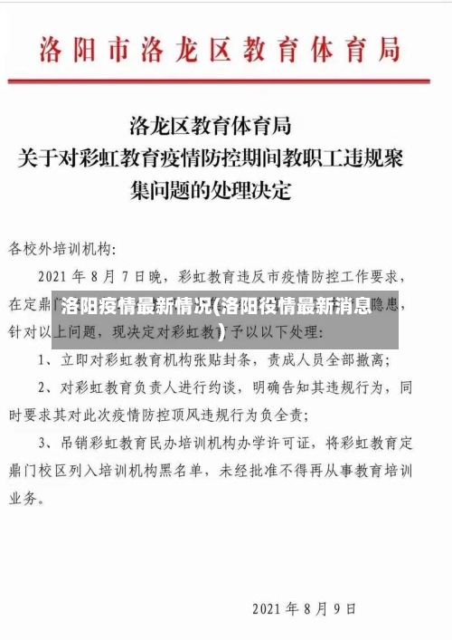 洛阳疫情最新情况(洛阳役情最新消息)
