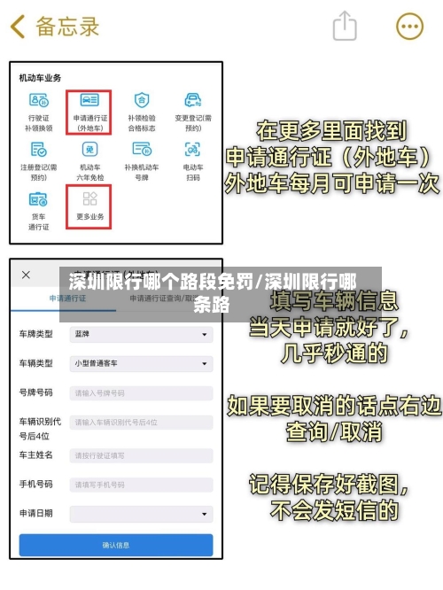 深圳限行哪个路段免罚/深圳限行哪条路