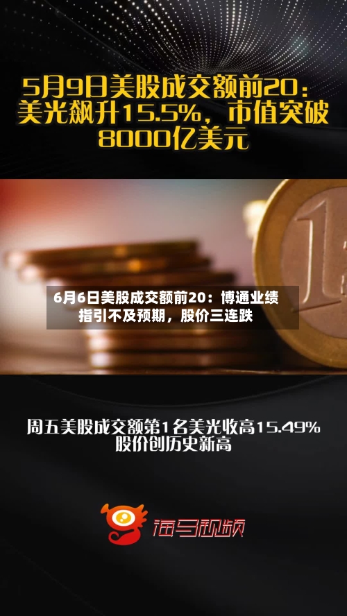 6月6日美股成交额前20：博通业绩指引不及预期，股价三连跌-第2张图片
